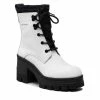 Ankle Boots CALVIN KLEIN JEANS - Chunky Heeled Boot Laceup YW0YW00729 Bright White YAF