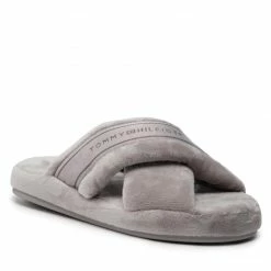 Slippers TOMMY HILFIGER - Comfy Home Slippers With Straps FW0FW06587 City Grey PKG