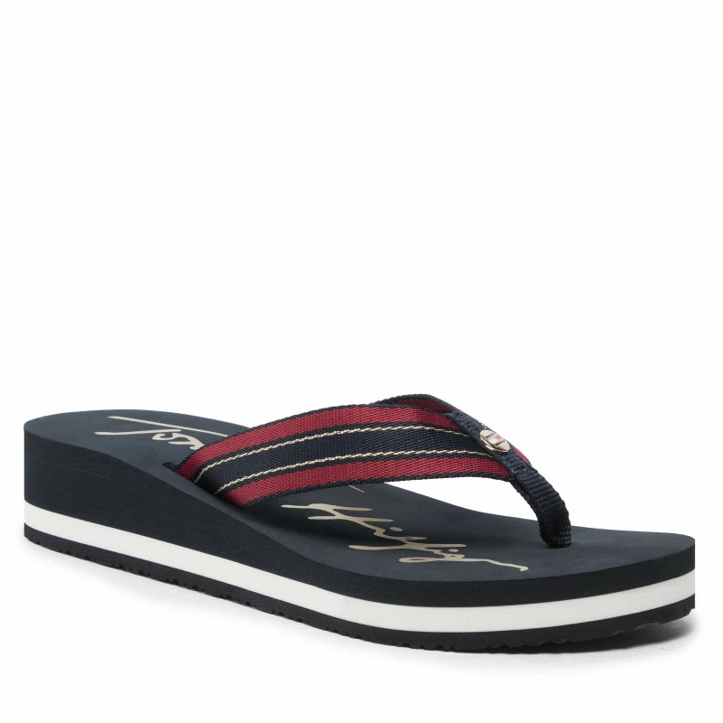 Flip Flops TOMMY HILFIGER - Mid Siganture Beach Sandal Wmn FW0FW06712 Desrt Sky DW5 3 Flip Flops TOMMY HILFIGER - Mid Siganture Beach Sandal Wmn FW0FW06712 Desrt Sky DW5