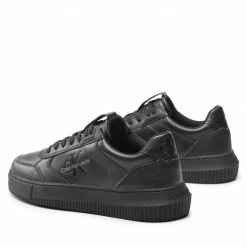 Trainers CALVIN KLEIN JEANS - Chunky Cupsole Laceup Lth Mono YM0YM00550 Triple Black BDS -Carinii Sales 03 0000301043577 pa