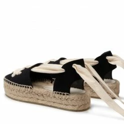 Espadrilles TORY BURCH - Woven Double Espadrille 140308 Black/Natural 015 -Carinii Sales 03 0000301076421 ks