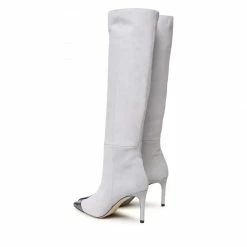 Knee High Boots CUSTOMMADE - Alia Suede 999607063 Light Grey 903 -Carinii Sales 03 0000301076766 rz