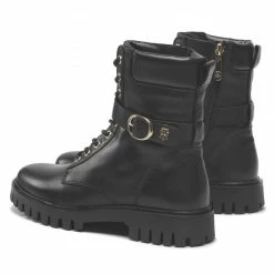 Hiking Boots TOMMY HILFIGER - Buckle Lace Up Boot FW0FW06734 Black BDS -Carinii Sales 03 0000301108597 pl