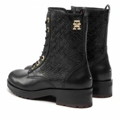 Ankle Boots TOMMY HILFIGER - Th Monogram Biker Boot FW0FW06817 Black BDS -Carinii Sales 04 0000301111368 plj