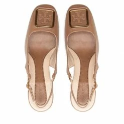 Sandals TORY BURCH - Georgia Slingback 70Mm 136335 Almond Flour 200 -Carinii Sales 05 0000301076179 rz