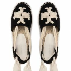 Espadrilles TORY BURCH - Woven Double Espadrille 140308 Black/Natural 015 -Carinii Sales 05 0000301076421 ks