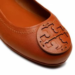 Flats TORY BURCH - Minnie Travel Ballet 137776 Bourbon Miele 200 -Carinii Sales 06 0000301076407 rz