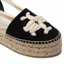 Espadrilles TORY BURCH - Woven Double Espadrille 140308 Black/Natural 015 -Carinii Sales 06 0000301076421 ks