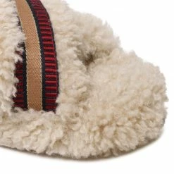 Slippers TOMMY HILFIGER - Sherpa Fur Home Slippers Strap FW0FW06576 Classic Beige ACI -Carinii Sales 06 0000301105817 rz