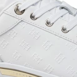 Trainers TOMMY HILFIGER - Embossed Monogram Sneaker FW0FW06735 White/Gold 0K6 -Carinii Sales 06 0000301108658 pa