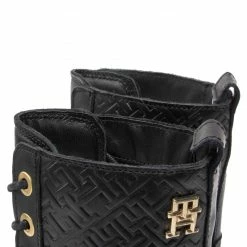 Ankle Boots TOMMY HILFIGER - Th Monogram Biker Boot FW0FW06817 Black BDS -Carinii Sales 06 0000301111368 plj